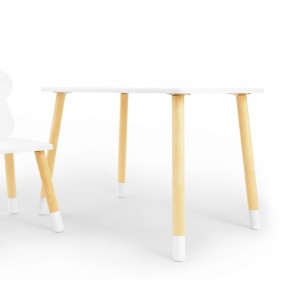 Комплект детской мебели стол и стул Облачко (Белый/Белый/Береза) в Южноуральске - yuzhnouralsk.ok-mebel.com | фото