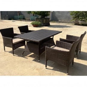 Комплект мебели из иск. ротанга AM-196B/T196 Brown 4Pcs (4+1) в Южноуральске - yuzhnouralsk.ok-mebel.com | фото 3