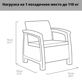 Комплект мебели Корфу Рест (Corfu Rest - without table) капучино-песок в Южноуральске - yuzhnouralsk.ok-mebel.com | фото 3