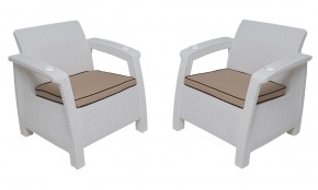 Комплект уличной мебели Yalta Premium Terrace Set (Ялта) белый (+подушки под спину) в Южноуральске - yuzhnouralsk.ok-mebel.com | фото 4