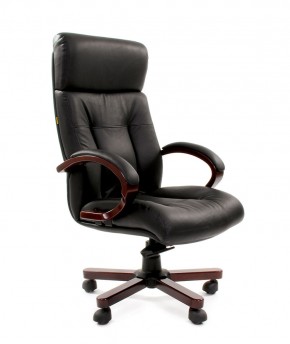 Кресло для руководителя CHAIRMAN  421 (Натуральная кожа) Черное в Южноуральске - yuzhnouralsk.ok-mebel.com | фото