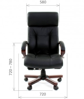 Кресло для руководителя CHAIRMAN  421 (Натуральная кожа) Черное в Южноуральске - yuzhnouralsk.ok-mebel.com | фото 4
