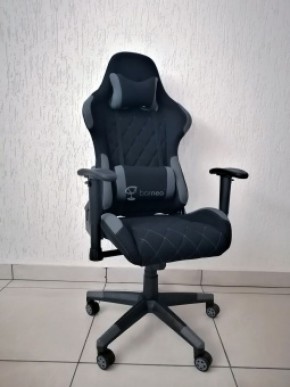 Кресло геймерское Barneo K-51 (черная ткань серые вставки) в Южноуральске - yuzhnouralsk.ok-mebel.com | фото