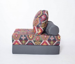 Кресло-кровать-пуф бескаркасное Прайм (мехико серый-графит) в Южноуральске - yuzhnouralsk.ok-mebel.com | фото 1
