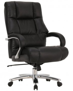 Кресло офисное BRABIX PREMIUM "Bomer HD-007" (рециклированная кожа, хром, черное) 531939 в Южноуральске - yuzhnouralsk.ok-mebel.com | фото