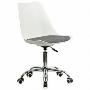 Кресло стул BRABIX "Eames MG-310 CH", хром, пластик белый, ткань серая, 532924 в Южноуральске - yuzhnouralsk.ok-mebel.com | фото 2