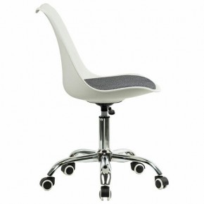 Кресло стул BRABIX "Eames MG-310 CH", хром, пластик белый, ткань серая, 532924 в Южноуральске - yuzhnouralsk.ok-mebel.com | фото 3