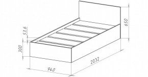 НИЦЦА-13 Кровать 900 с настилом ЛДСП (НЦ.13) в Южноуральске - yuzhnouralsk.ok-mebel.com | фото 3