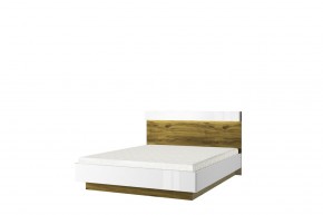 Кровать 160 с подъемником, TORINO, цвет белый/Дуб наварра в Южноуральске - yuzhnouralsk.ok-mebel.com | фото 1