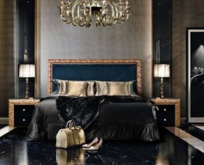 Кровать 2-х спальная (1,8 м) Тиффани Premium черная/золото с мягким элементом (Антрацит) с подъемным механизмом (ТФКР180-3[3](П) в Южноуральске - yuzhnouralsk.ok-mebel.com | фото 2