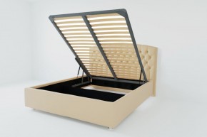 Кровать Берлин с ПМ 900 (экокожа бежевая) в Южноуральске - yuzhnouralsk.ok-mebel.com | фото