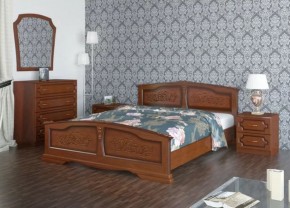 ЕЛЕНА Кровать из массива 800 (Орех) в Южноуральске - yuzhnouralsk.ok-mebel.com | фото 2