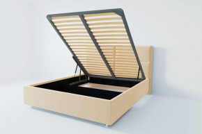 Кровать Корсика с ПМ 800 (экокожа бежевая) в Южноуральске - yuzhnouralsk.ok-mebel.com | фото