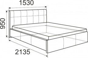 Кровать Изабелла с латами Newtone light beige 1400x2000 в Южноуральске - yuzhnouralsk.ok-mebel.com | фото
