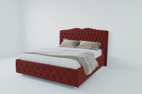 Кровать Нягань с ПМ 1200 (велюр бордо) в Южноуральске - yuzhnouralsk.ok-mebel.com | фото
