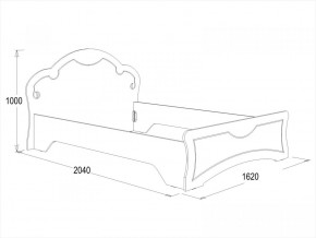 Кровать Ольга-10 МДФ (1400) без основания в Южноуральске - yuzhnouralsk.ok-mebel.com | фото 2