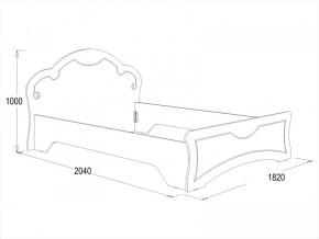 Кровать Ольга-10 МДФ (1600) без основания в Южноуральске - yuzhnouralsk.ok-mebel.com | фото 2