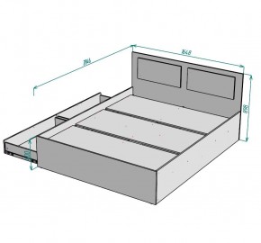 Кровать Ольга L40 (1600) 2 ящика в Южноуральске - yuzhnouralsk.ok-mebel.com | фото 2