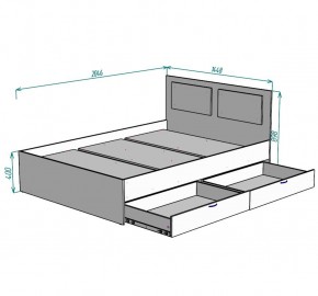 Кровать Ольга L41 (1400) 2 ящика в Южноуральске - yuzhnouralsk.ok-mebel.com | фото 2