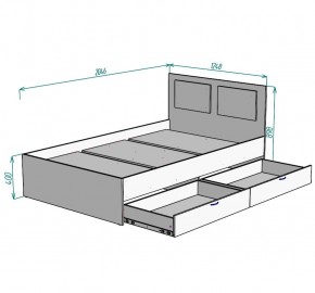 Кровать Ольга L45 (1200) 2 ящика в Южноуральске - yuzhnouralsk.ok-mebel.com | фото 2