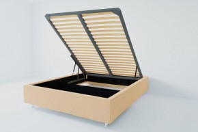 Кровать Подиум с ПМ 800 (экокожа бежевая) в Южноуральске - yuzhnouralsk.ok-mebel.com | фото