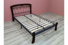 Кровать "Муза 4 Лайт" КМД9 Черная (1600*2000) (ножки-шоколад) с коваными изделиями в Южноуральске - yuzhnouralsk.ok-mebel.com | фото 3