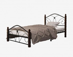 Кровать "Селена 1" Черная (900*2000) (ножки-шоколад) с коваными элементами в Южноуральске - yuzhnouralsk.ok-mebel.com | фото 2