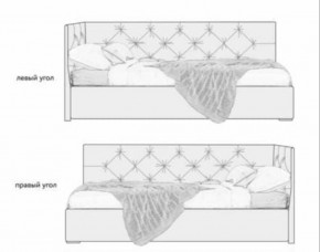 Кровать угловая Лэсли интерьерная +настил ДСП (120х200) в Южноуральске - yuzhnouralsk.ok-mebel.com | фото 2