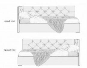 Кровать угловая Лилу интерьерная +основание (90х200) в Южноуральске - yuzhnouralsk.ok-mebel.com | фото 2