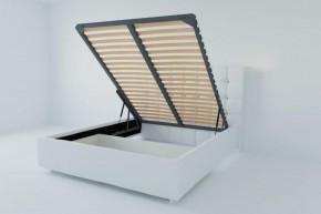 Кровать Венеция с ПМ 1600 (экокожа белая) в Южноуральске - yuzhnouralsk.ok-mebel.com | фото