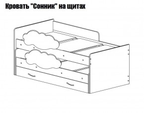 Кровать выкатная Соник (800*1900) в Южноуральске - yuzhnouralsk.ok-mebel.com | фото 2