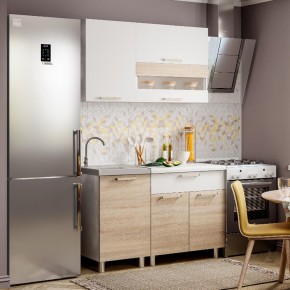 Кухня Айсбери 1.2 м (Белый/Дуб Сонома) в Южноуральске - yuzhnouralsk.ok-mebel.com | фото