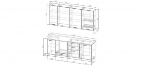 Кухонный гарнитур Антик 2200 h950 (Стол. 26мм) в Южноуральске - yuzhnouralsk.ok-mebel.com | фото 2
