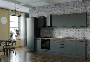 Кухонный гарнитур Антрацит 2800 (Стол. 38мм) в Южноуральске - yuzhnouralsk.ok-mebel.com | фото