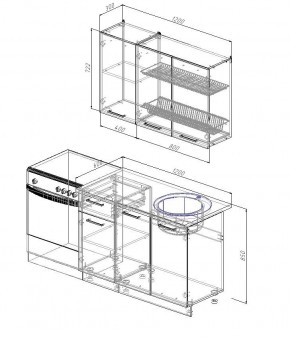 Кухонный гарнитур Бланка 1200 (Стол. 26мм) в Южноуральске - yuzhnouralsk.ok-mebel.com | фото 2