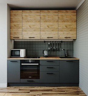 Кухонный гарнитур Дели 2200 (Стол. 38мм) в Южноуральске - yuzhnouralsk.ok-mebel.com | фото