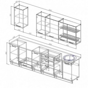 Кухонный гарнитур Жемчуг 2800 (Стол. 38мм) в Южноуральске - yuzhnouralsk.ok-mebel.com | фото 2