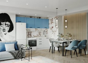 Кухонный гарнитур Капри 2550 (Стол. 38мм) в Южноуральске - yuzhnouralsk.ok-mebel.com | фото