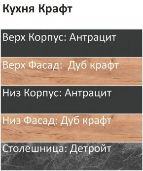 Кухонный гарнитур Крафт 2200 (Стол. 38мм) в Южноуральске - yuzhnouralsk.ok-mebel.com | фото 3