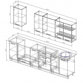 Кухонный гарнитур Лада 2800 (Стол. 26мм) в Южноуральске - yuzhnouralsk.ok-mebel.com | фото 2