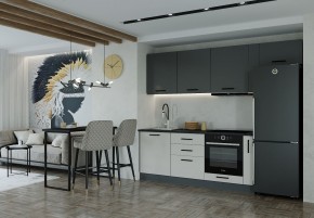 Кухонный гарнитур Лофт 2550 (Стол. 38мм) в Южноуральске - yuzhnouralsk.ok-mebel.com | фото