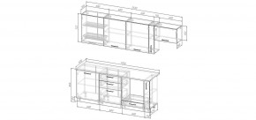 Кухонный гарнитур Меренга 2550 (Стол. 38мм) в Южноуральске - yuzhnouralsk.ok-mebel.com | фото 2
