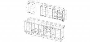 Кухонный гарнитур Меренга 2800 (Стол. 38мм) в Южноуральске - yuzhnouralsk.ok-mebel.com | фото 2