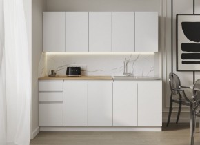Кухня "МОРИ" 2.0 м (белый/дуб вотан) в Южноуральске - yuzhnouralsk.ok-mebel.com | фото 7
