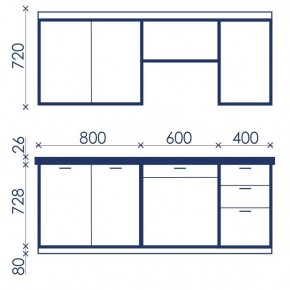 Кухонный гарнитур Ольвия-6 (1.8м) в Южноуральске - yuzhnouralsk.ok-mebel.com | фото 4