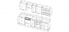 Кухонный гарнитур Санторини 3000 (Стол. 38мм) в Южноуральске - yuzhnouralsk.ok-mebel.com | фото 2