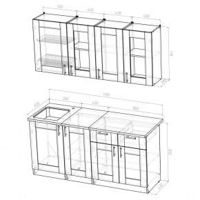 Кухня Симона Демо 1700 (Венга/Дуб Сонома) в Южноуральске - yuzhnouralsk.ok-mebel.com | фото 2