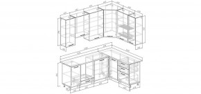 Кухонный гарнитур Старое Дерево 2200*1600 h950 (Стол. 26мм) в Южноуральске - yuzhnouralsk.ok-mebel.com | фото 2