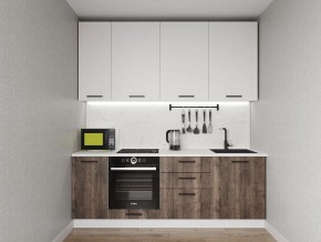 Кухонный гарнитур Старое Дерево 2200 h950 (Стол. 38мм) в Южноуральске - yuzhnouralsk.ok-mebel.com | фото