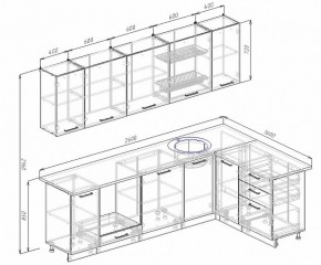 Кухонный гарнитур угловой Графика 2600х1600 (Стол. 26мм) в Южноуральске - yuzhnouralsk.ok-mebel.com | фото 2